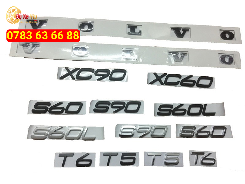 Tem chữ logo dán sau xe VOLVO XC40 XC60 XC90 S40 S60 S60L S80L S90 ...